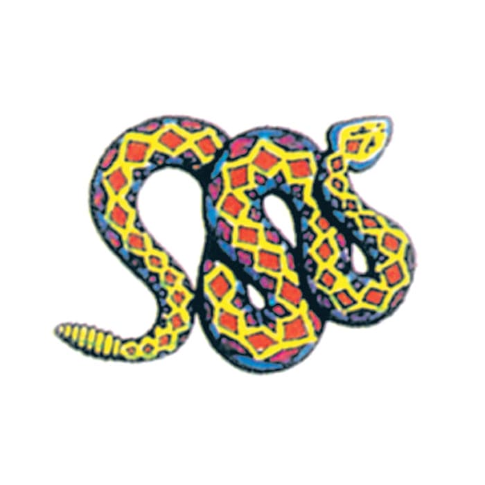 Rattlesnake Temporary Tattoo 1.5 in x 1.5 in