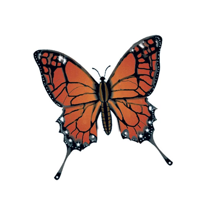 Monarch Butterfly Temporary Tattoo 1.5 in x 1.5 in
