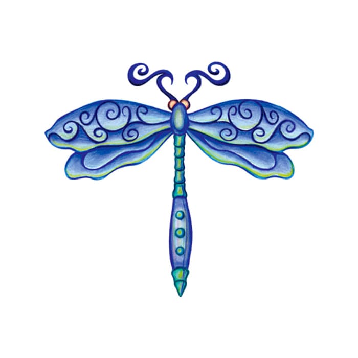 Dragonfly Temporary Tattoo 1.5 in x 1.5 in