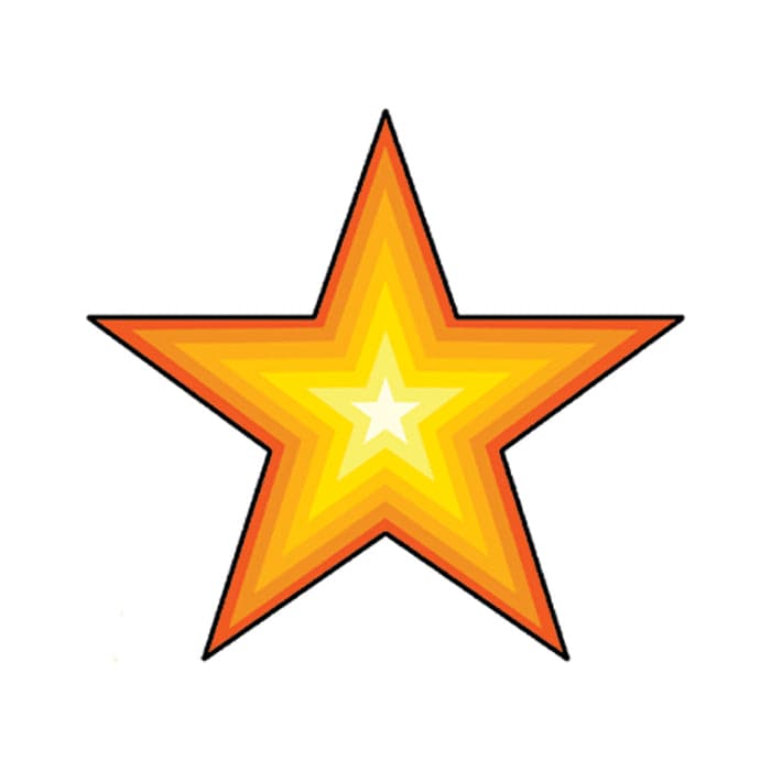 Star Temporary Tattoo 1.5 in x 1.5 in