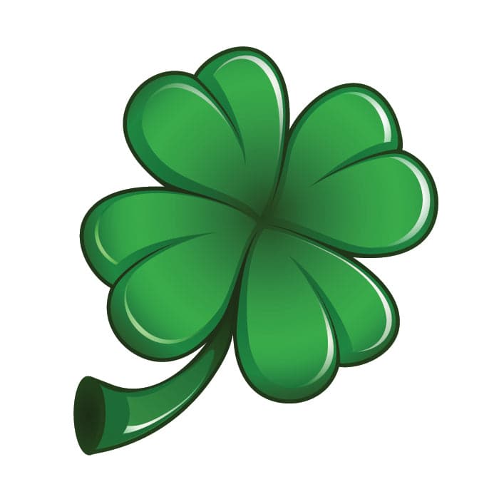 Four Leaf Clover Temporary Tattoo 1.5 in x 1.5 in
