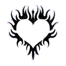 Glitter Tribal Heart Temporary Tattoo