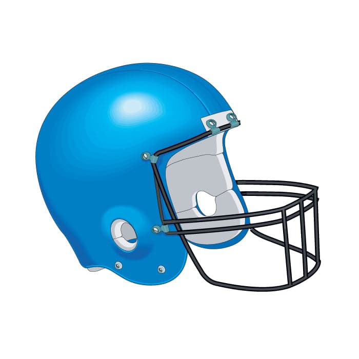 Football Helmet Temporary Tattoo 1.5 in x 1.5 in