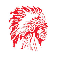 Small Red Indian Temporary Tattoo 1.5 in x 1.5 in