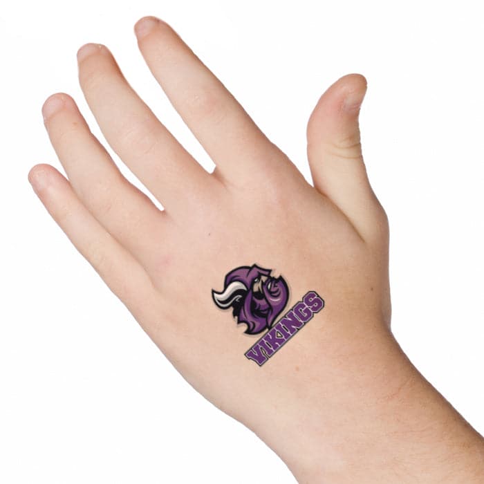 Vikings Sports Temporary Tattoo 1.5 in x 1.5 in