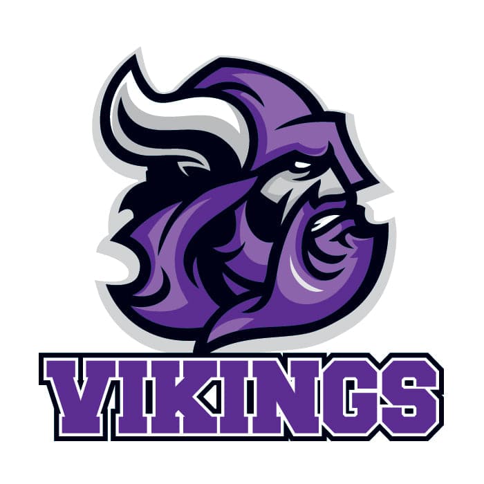Vikings Sports Temporary Tattoo 1.5 in x 1.5 in