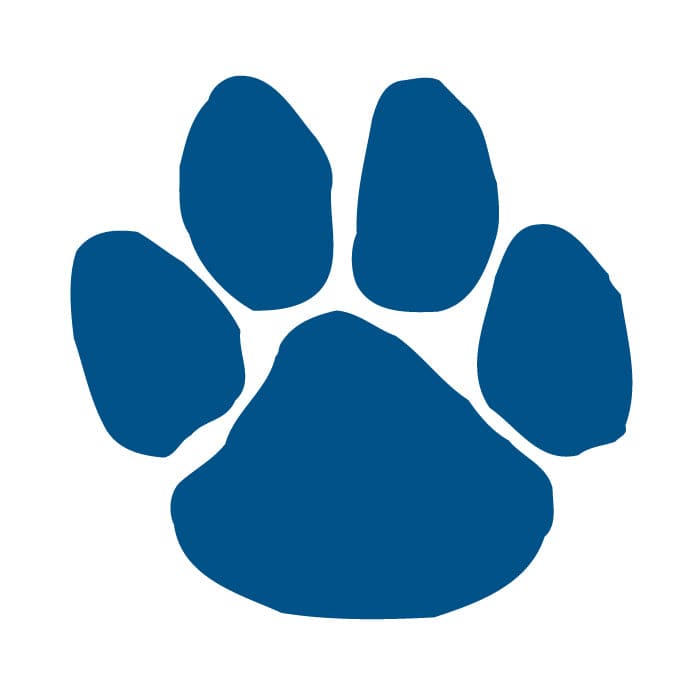 Navy Blue Paw Print Temporary Tattoo 1.5 in x 1.5 in