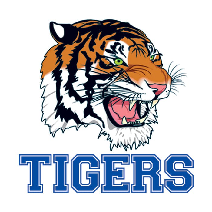Tigers Team Mascot Temporary Tattoo 1.5 in x 1.5 in