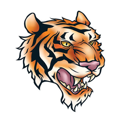 Tiger Head Temporary Tattoo 1.5 in x 1.5 in