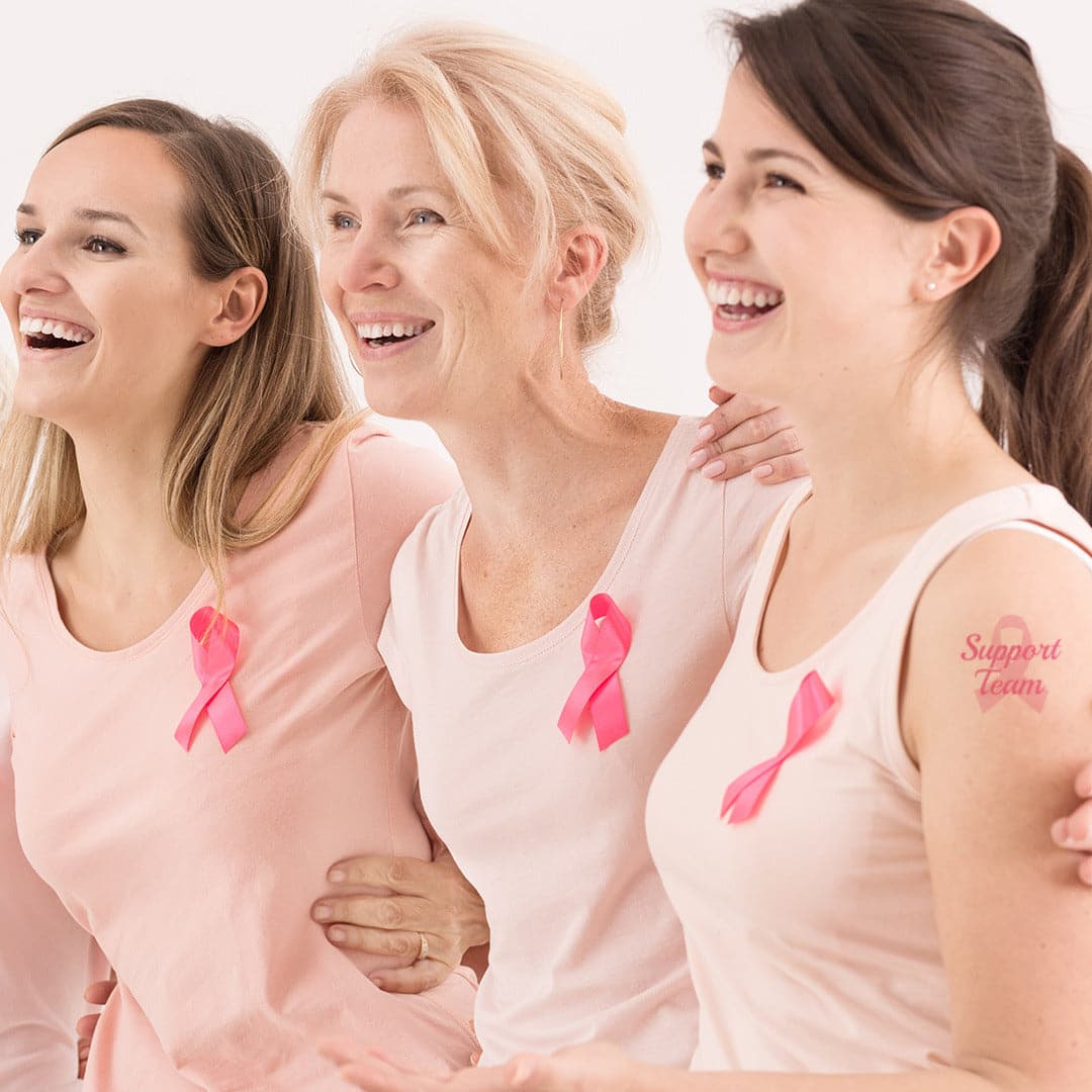 Breast Cancer: Support Team Temporary Tattoo 2 in x 2 in