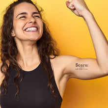 Breast Cancer: Scars Are Tattoos With Better Stories Temporary Tattoo 2.5 in x 1.5 in