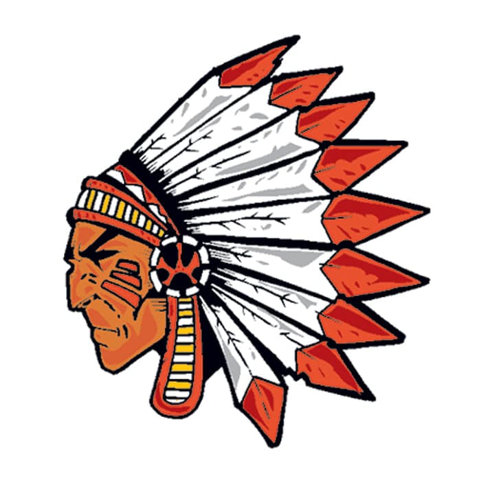Red Thomahawk Temporary Tattoo 1.5 in x 1.5 in