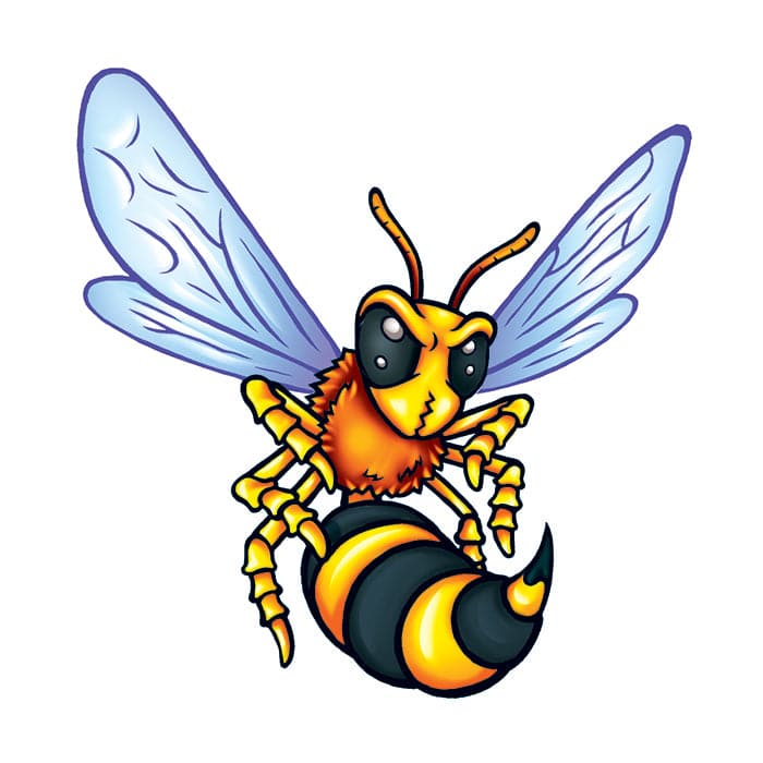 Small Hornets Temporary Tattoo 1.5 in x 1.5 in