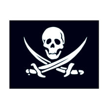 Small Pirate Flag Temporary Tattoo 1.5 in x 1.5 in