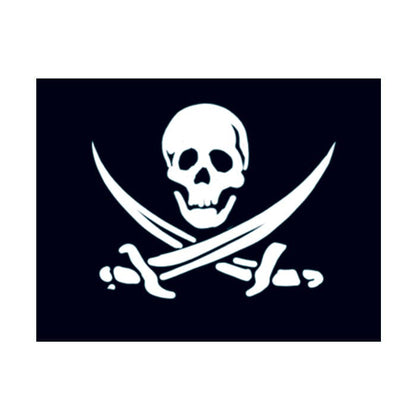 Small Pirate Flag Temporary Tattoo 1.5 in x 1.5 in