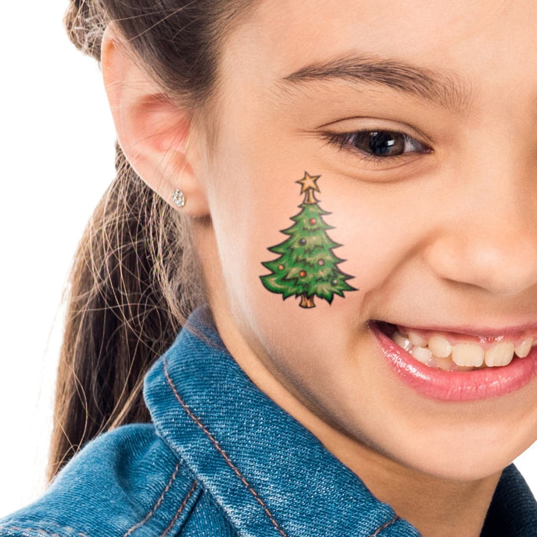 Christmas Tree Temporary Tattoo 2 in x 2 in