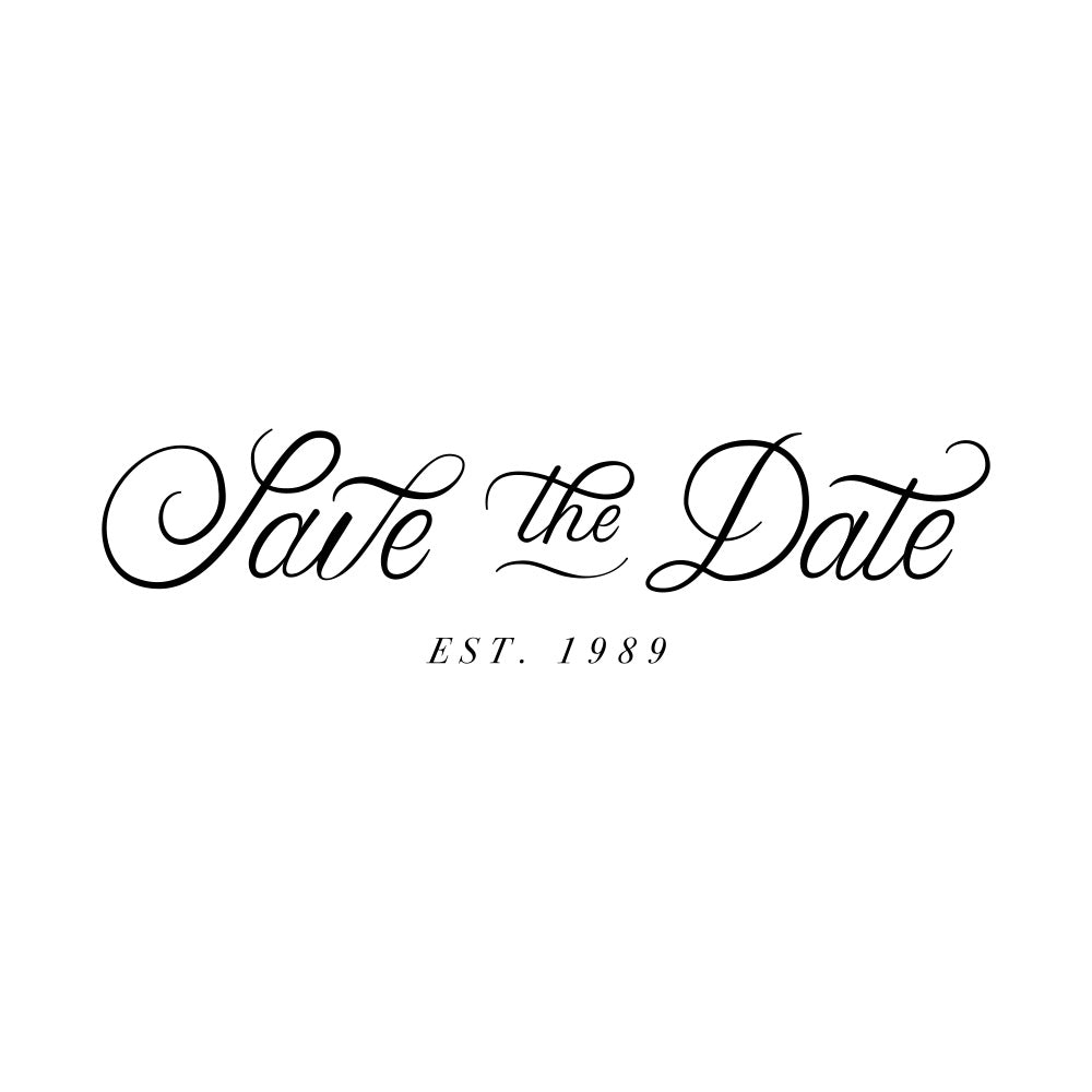 Vintage Save the date Temporary Tattoo