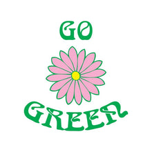 Go Green Flower Temporary Tattoo 1.5 in x 1.5 in