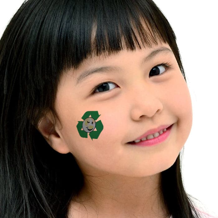 Recycle Earth Temporary Tattoo 1.5 in x 1.5 in