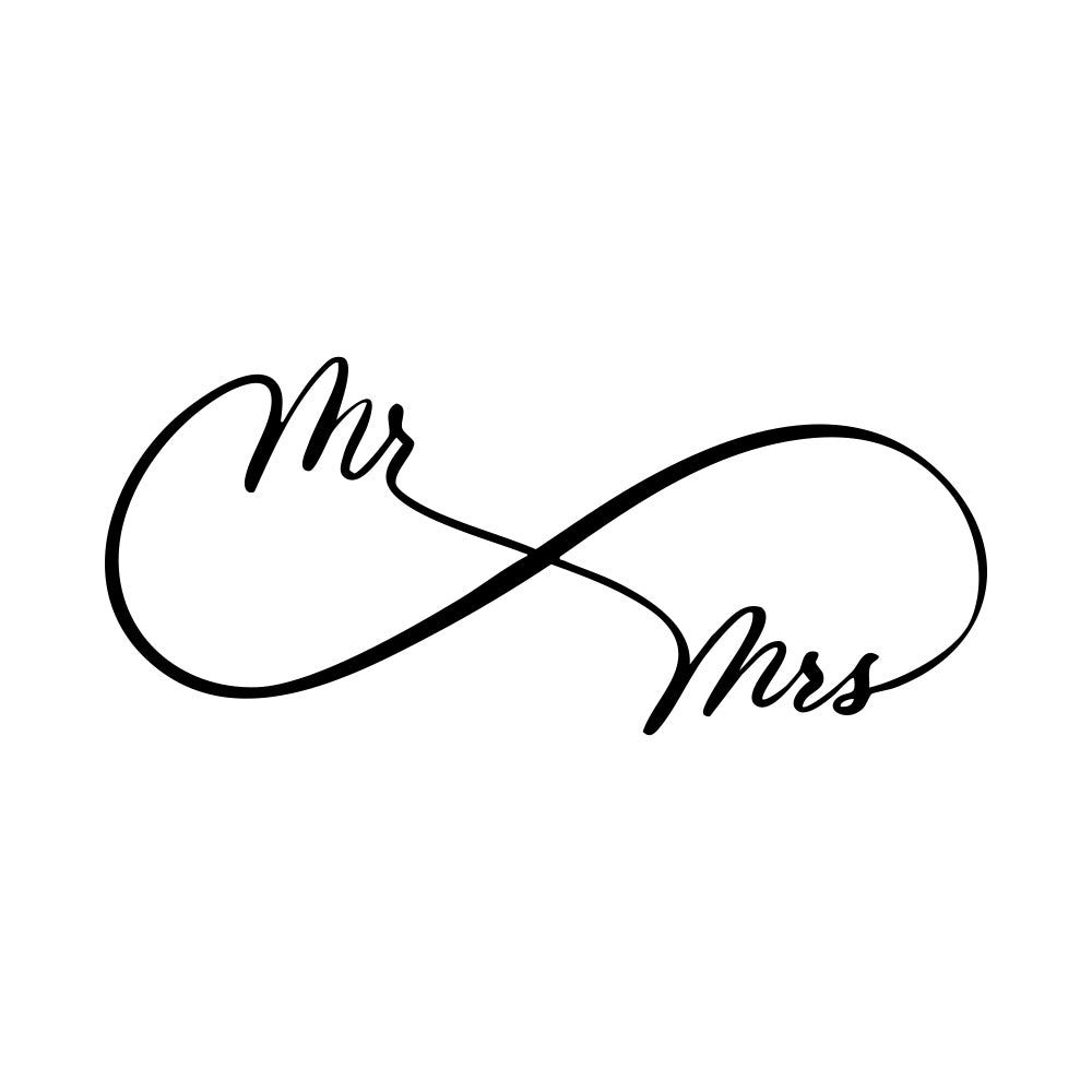 Infinity Mr and Mrs Temporary Tattoo