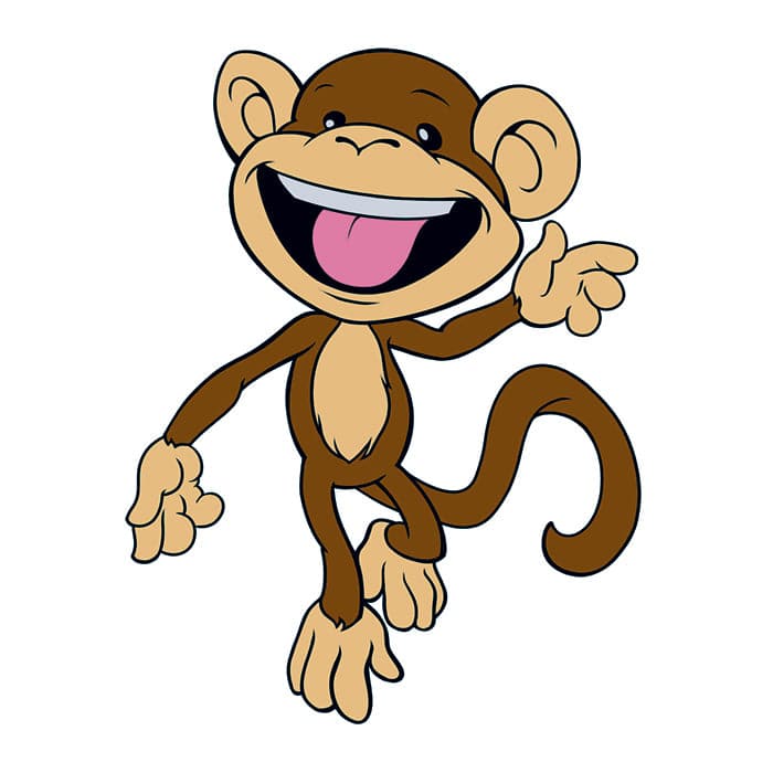Monkey Temporary Tattoo 2 in x 2 in