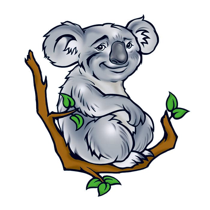 Koala Temporary Tattoo 2 in x 2 in