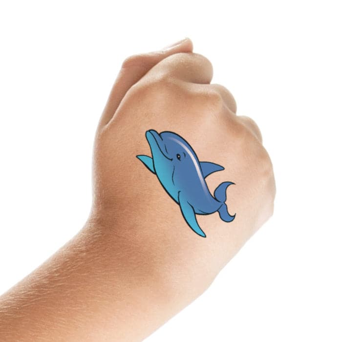 Dolphin Temporary Tattoo 2 in x 2 in