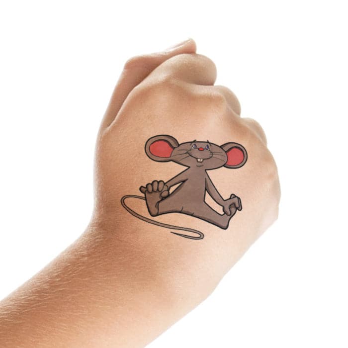 Mouse Temporary Tattoo 2 in x 2 in