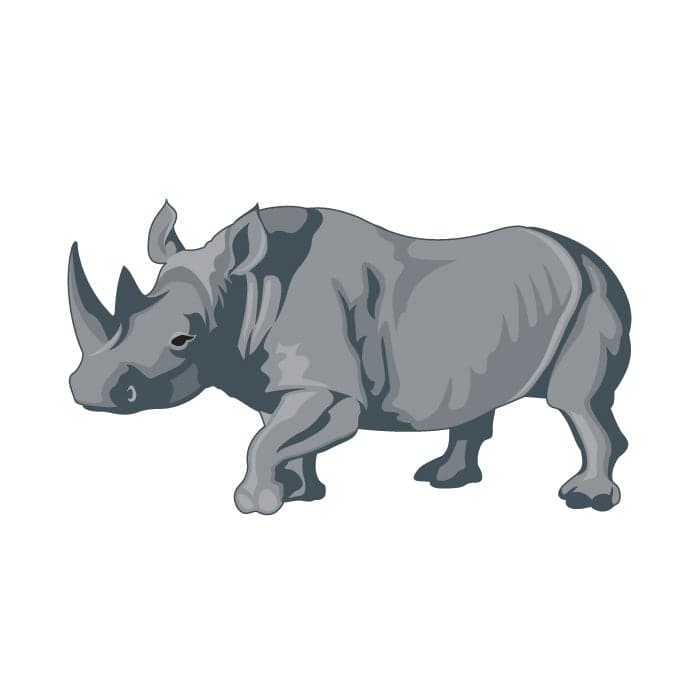 Rhino Temporary Tattoo 2 in x 2 in