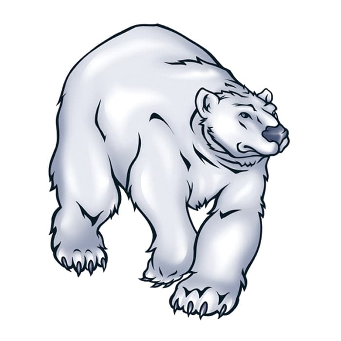 Polar Bear Temporary Tattoo 2 in x 2 in