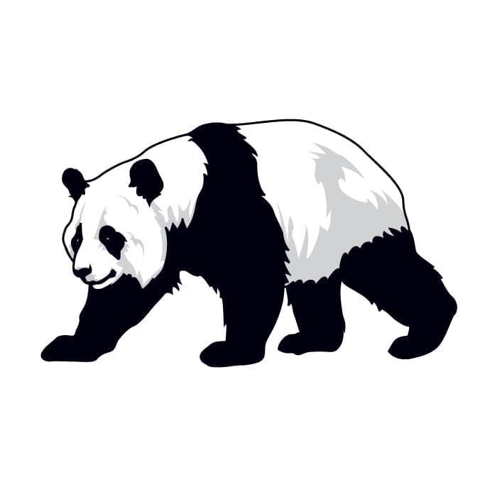 Panda Bear Temporary Tattoo 2 in x 2 in
