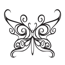 Black Tribal Butterfly Temporary Tattoo 2 in x 2 in