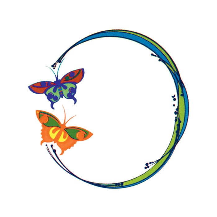 Butterfly Ring Temporary Tattoo 2 in x 2 in