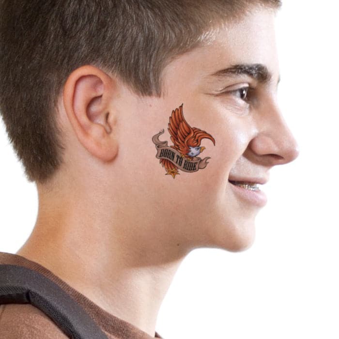Born To Ride Temporary Tattoo 2 in x 2 in
