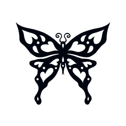Heart Tribal Butterfly Temporary Tattoo 2 in x 2 in