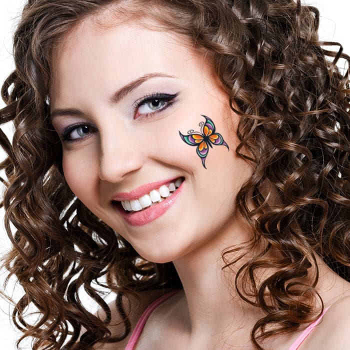 Modern Butterfly Temporary Tattoo 2 in x 2 in