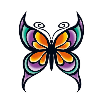 Modern Butterfly Temporary Tattoo 2 in x 2 in