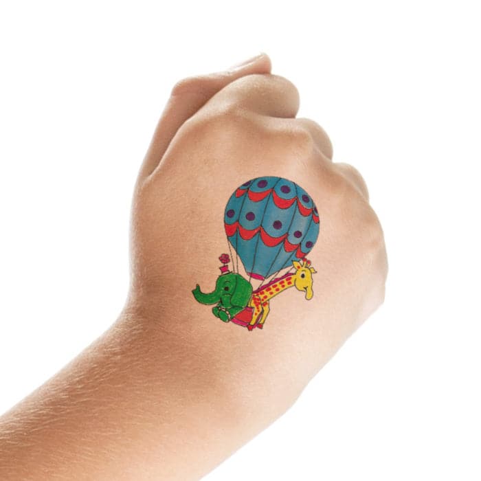 Hot Air Balloon Temporary Tattoo 2 in x 2 in