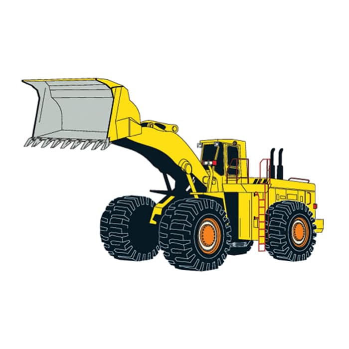 Bulldozer Temporary Tattoo 2 in x 2 in