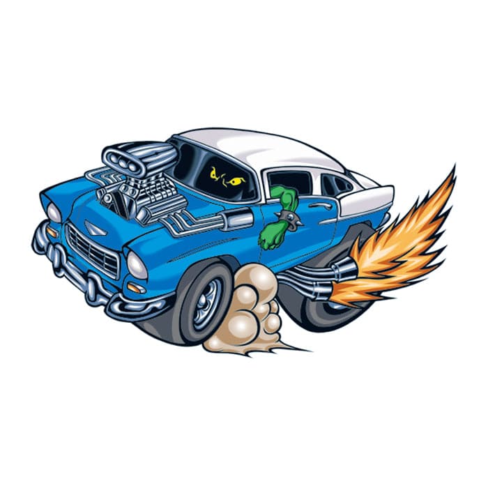 1955 Chevy Temporary Tattoo 2 in x 2 in