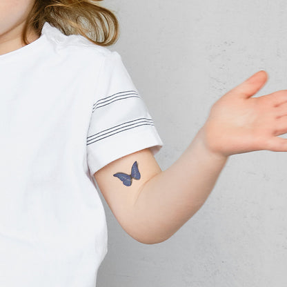 Royal Blue 3D Butterfly Temporary Tattoo 3 in x 3 in