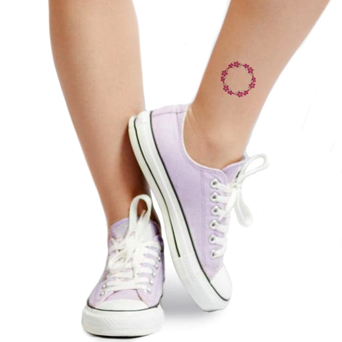 Flower Ring Temporary Tattoo 2 in x 2 in
