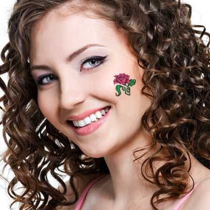 Purple Rose Temporary Tattoo 2 in x 2 in