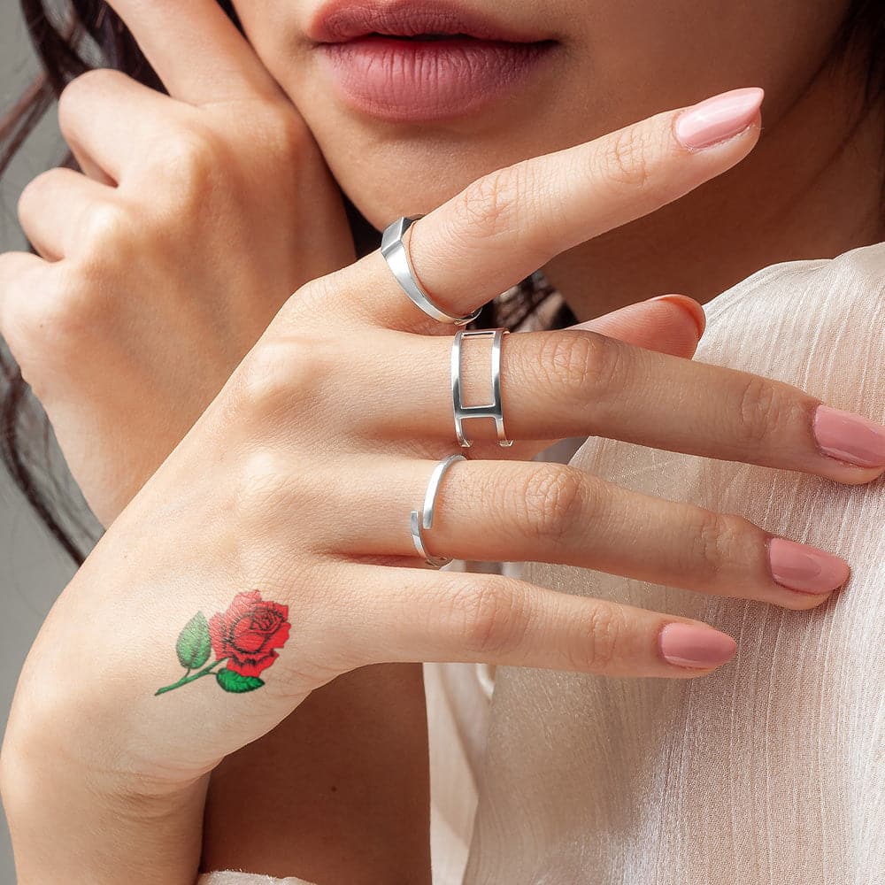 Blooming Rose Temporary Tattoo 2 in x 2 in