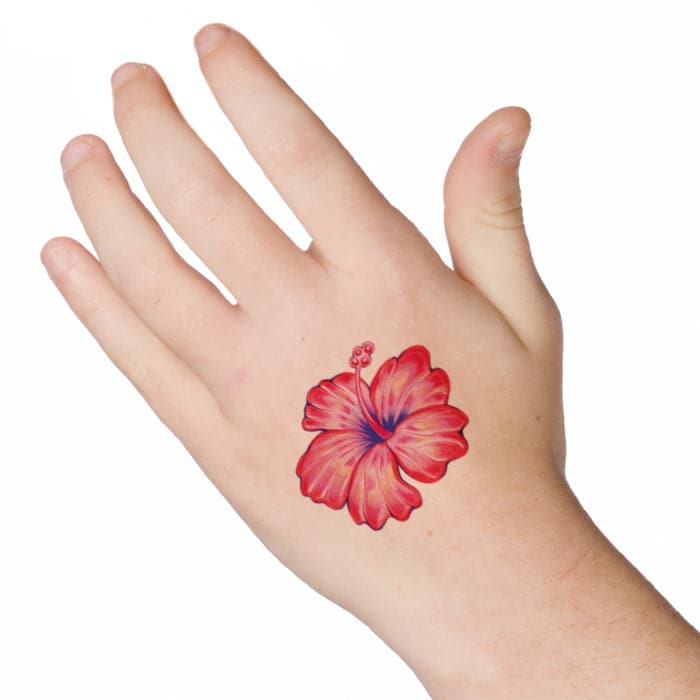 Hibiscus Temporary Tattoo 2 in x 2 in