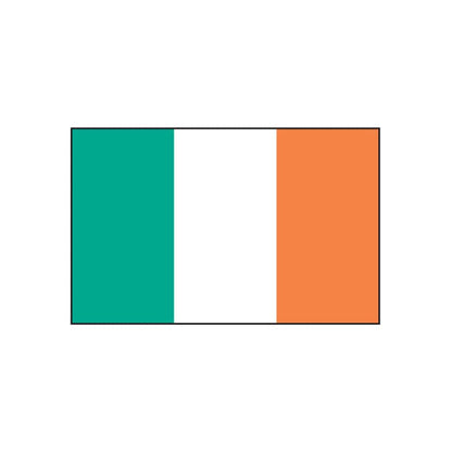 Ireland Flag Temporary Tattoo 2 in x 1.5 in