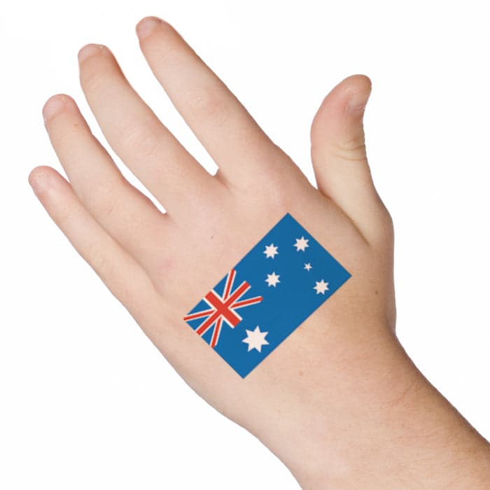 Australia Flag Temporary Tattoo 2 in x 1.5 in