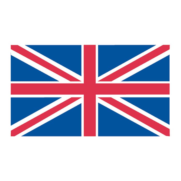 United Kingdom Flag Temporary Tattoo 2 in x 1.5 in