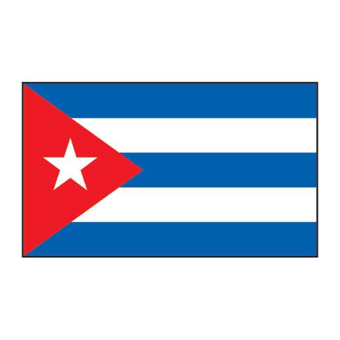 Cuba Flag Temporary Tattoo 2 in x 1.5 in