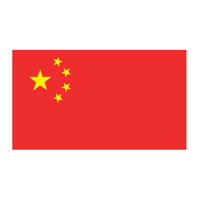 China Flag Temporary Tattoo 2 in x 1.5 in